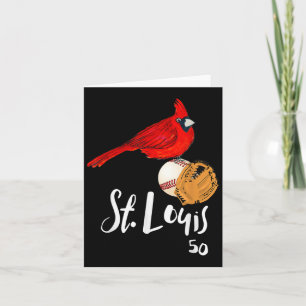 Saint Louis Red Cardinal Nummer 50 Baseball Kunst  Karte