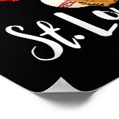 Saint Louis Red Cardinal Nummer 50 Baseball-Kunst Poster (Ecke)