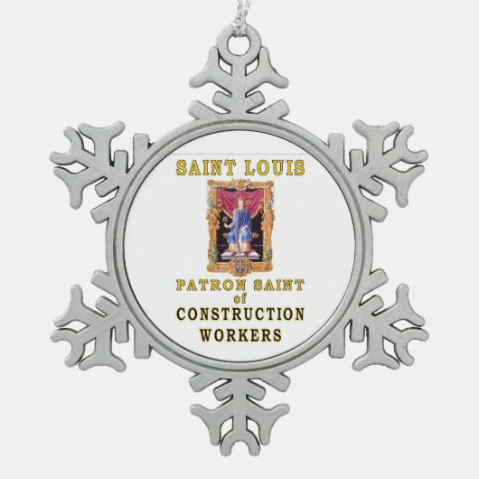 SAINT LOUIS SCHNEEFLOCKEN Zinn-Ornament (Vorderseite)