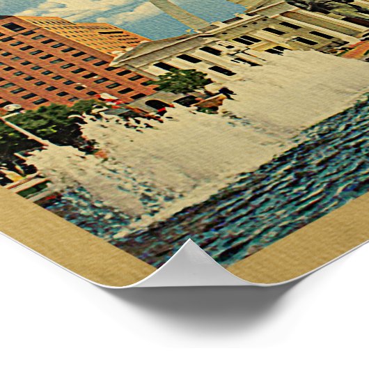 Saint Louis Vintage Travel Poster (Ecke)