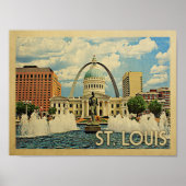 Saint Louis Vintage Travel Poster (Vorne)