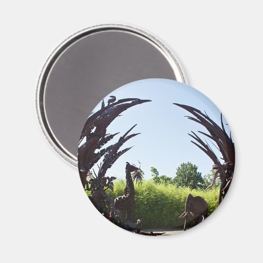 Saint Louis Zoo Skulptur Magnet (Vorderseite/Rückseite)