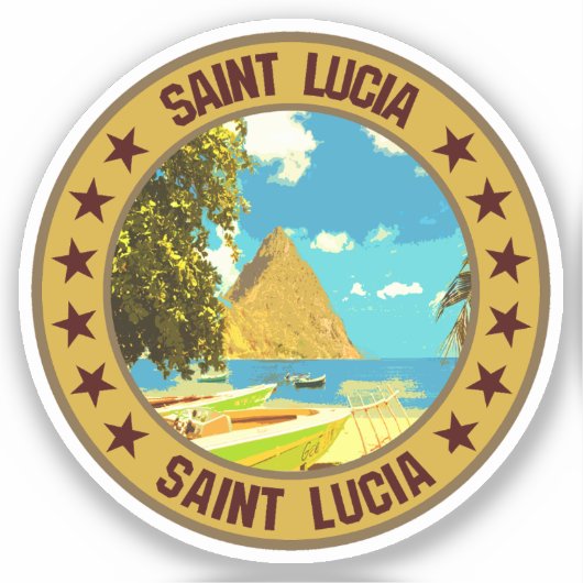 Saint Lucia Aufkleber (Vorderseite)