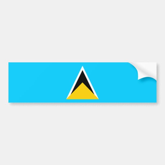 Saint Lucia Autoaufkleber (Vorne)
