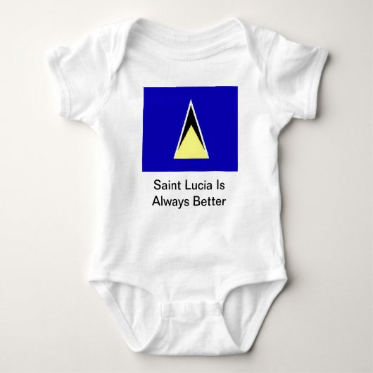 Saint Lucia Baby Strampler (Vorderseite)