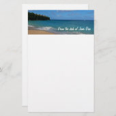 Saint Lucia Beach Tropical Ferien Landschaft Briefpapier (Vorne/Hinten)