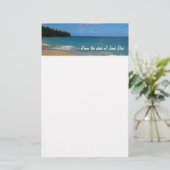 Saint Lucia Beach Tropical Ferien Landschaft Briefpapier (Stehend Vorderseite)