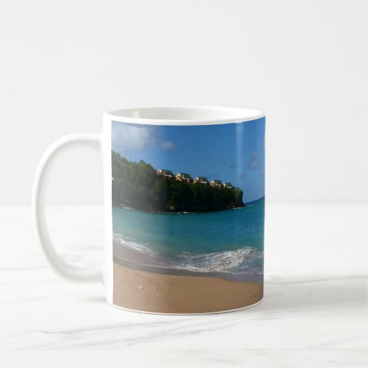 Saint Lucia Beach Tropical Ferien Landschaft Kaffeetasse (Links)