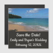 Saint Lucia Beach Tropical Ferien Landschaft Magnetkarte (Vorne/Hinten)