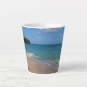 Saint Lucia Beach Tropical Ferien Landschaft Milchtasse (Vorderseite)