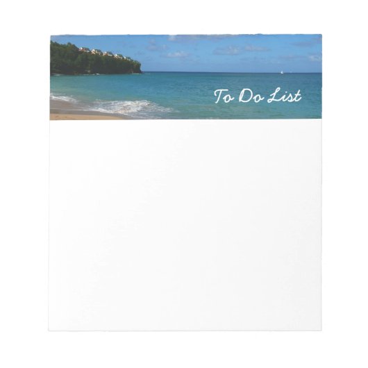 Saint Lucia Beach Tropical Ferien Landschaft Notizblock (Vorderseite)