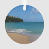 Saint Lucia Beach Tropical Ferien Landschaft Ornament (Rückseite)