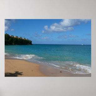 Saint Lucia Beach Tropical Ferien Landschaft Poster