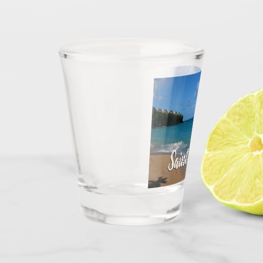 Saint Lucia Beach Tropical Ferien Landschaft Schnapsglas (Links)