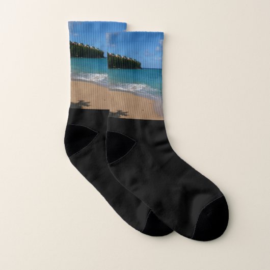Saint Lucia Beach Tropical Ferien Landschaft Socken (Paar)