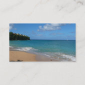 Saint Lucia Beach Tropical Ferien Landschaft Visitenkarte (Rückseite)