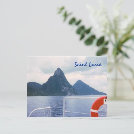 Saint Lucia Custom Postcard Postkarte (Stehend Vorderseite)