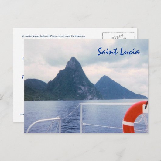 Saint Lucia Custom Postcard Postkarte (Vorne/Hinten)