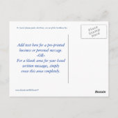 Saint Lucia Custom Postcard Postkarte (Rückseite)