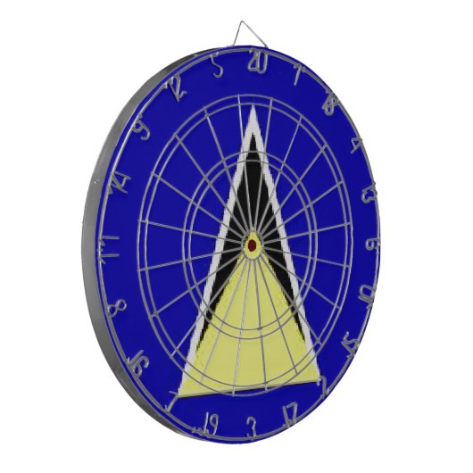 Saint Lucia Dartscheibe (Vorderseite Links)