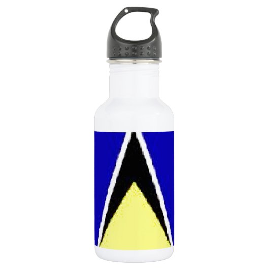 Saint Lucia Edelstahlflasche (Vorderseite)
