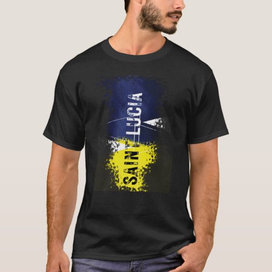 Saint Lucia einfach wunderschöner T - Shirt (Vorderseite)