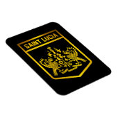Saint Lucia Emblem Magnet (Rechte Seite)