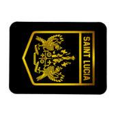 Saint Lucia Emblem Magnet (Horizontal)