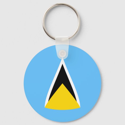 Saint Lucia Fisheye Flag Schlüsselanhänger (Vorderseite)