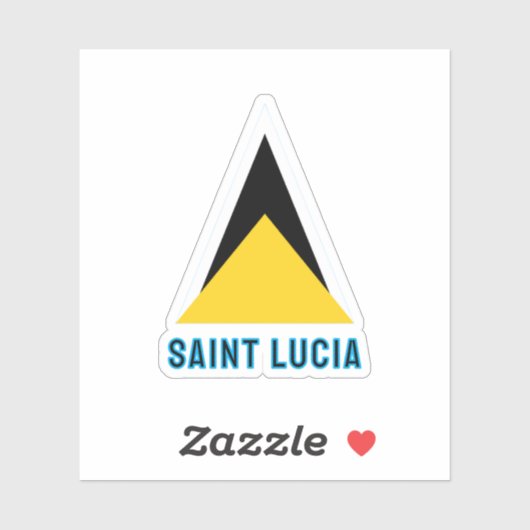 Saint Lucia Flag Aufkleber (Blatt)