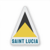 Saint Lucia Flag Aufkleber (Vorderseite)