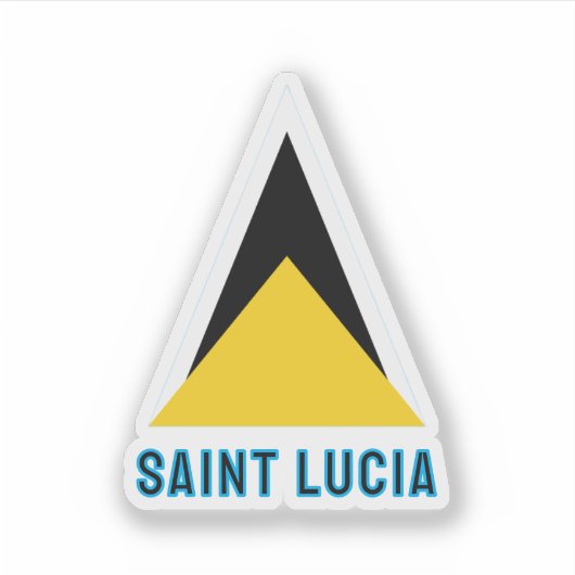 Saint Lucia Flag Aufkleber (Vorderseite)