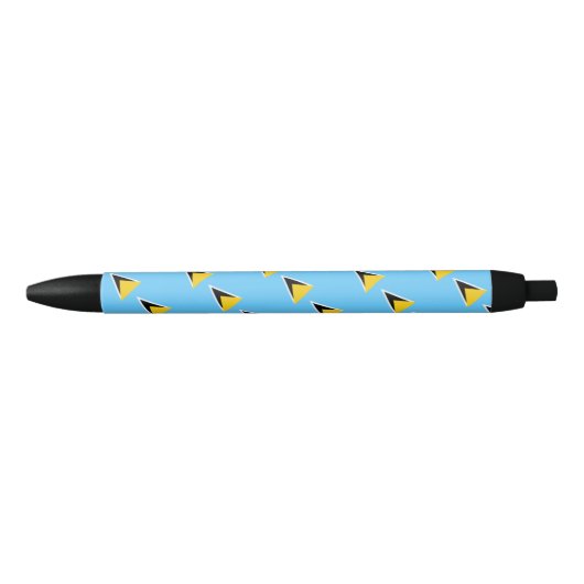 Saint Lucia Flag Ballpoint Pen Kugelschreiber (Vorderseite)