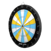 Saint Lucia Flag farbenfroh Patriotic Dartscheibe (Vorderseite rechts)
