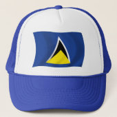 Saint Lucia Flag Hat Truckerkappe (Vorderseite)