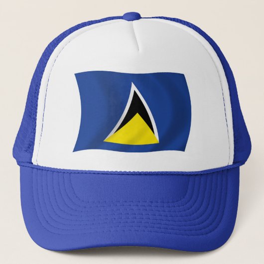 Saint Lucia Flag Hat Truckerkappe (Vorderseite)