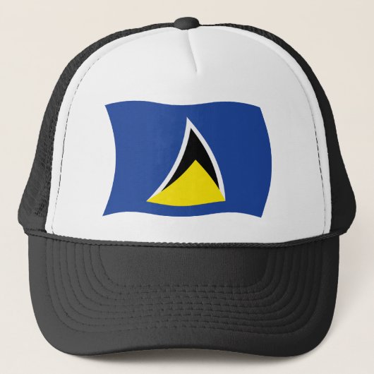 Saint Lucia Flag Hat Truckerkappe (Vorderseite)