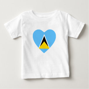 Saint Lucia Flag Herzlich T - Shirt