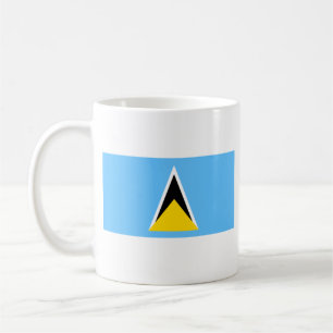 Saint Lucia Flag ~ Karte Tasse