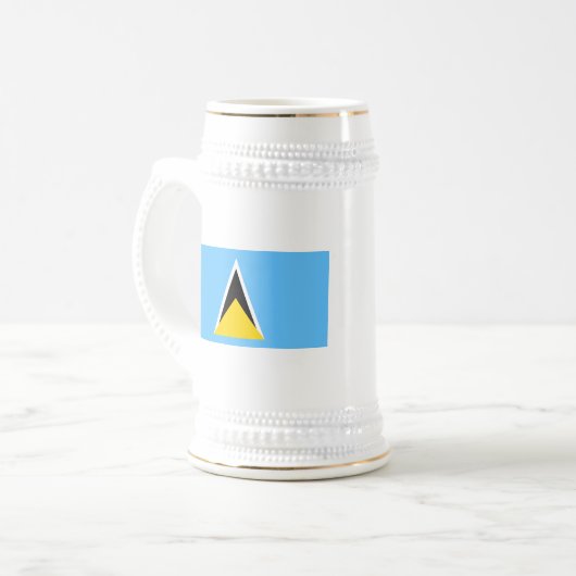 Saint Lucia Flag ~ Karte Tasse (Vorderseite Links)