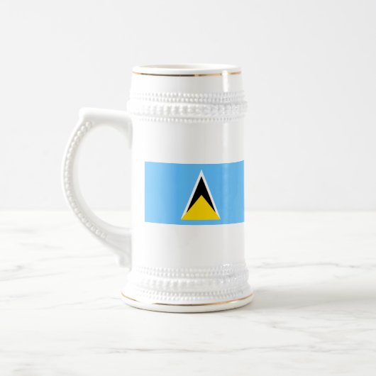 Saint Lucia Flag ~ Karte Tasse (Links)