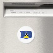 Saint Lucia Flag Magnet (In Situ (Geschirrspüler))