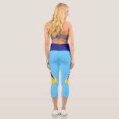 Saint Lucia Flag Saint Lucia Unabhängigkeit Capri Leggings (Rückseite)