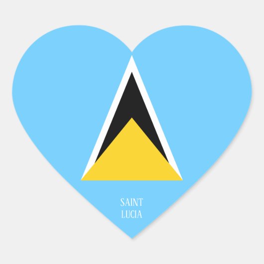 Saint Lucia Flag Splendid Patriotic Herz-Aufkleber (Vorderseite)