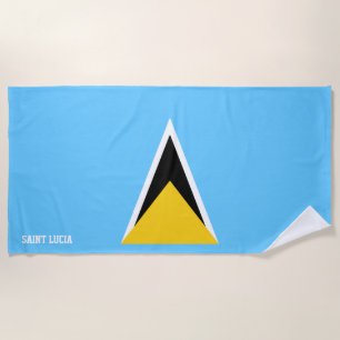 Saint Lucia Flag Splendid Patriotic Strandtuch