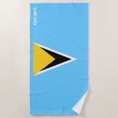 Saint Lucia Flag Splendid Patriotic Strandtuch (Vorderseite)