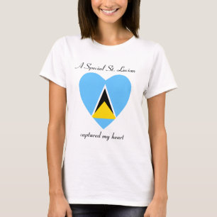Saint Lucia Flag Sweetheart T - Shirt