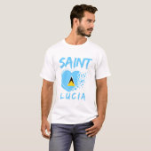 Saint Lucia flag T-Shirt (Vorne ganz)