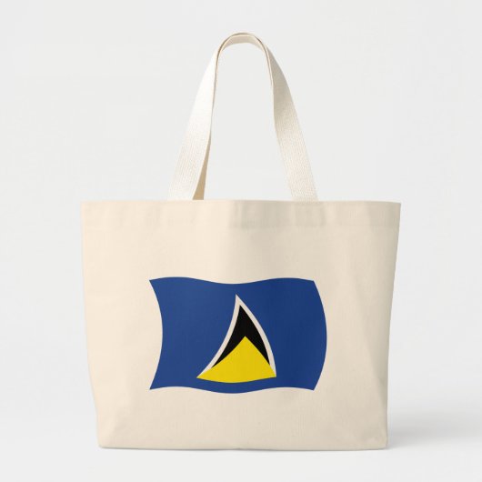 Saint Lucia Flag Tote Tag Jumbo Stoffbeutel (Vorne)