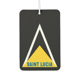 Saint Lucia-Flagge - Noir Autolufterfrischer